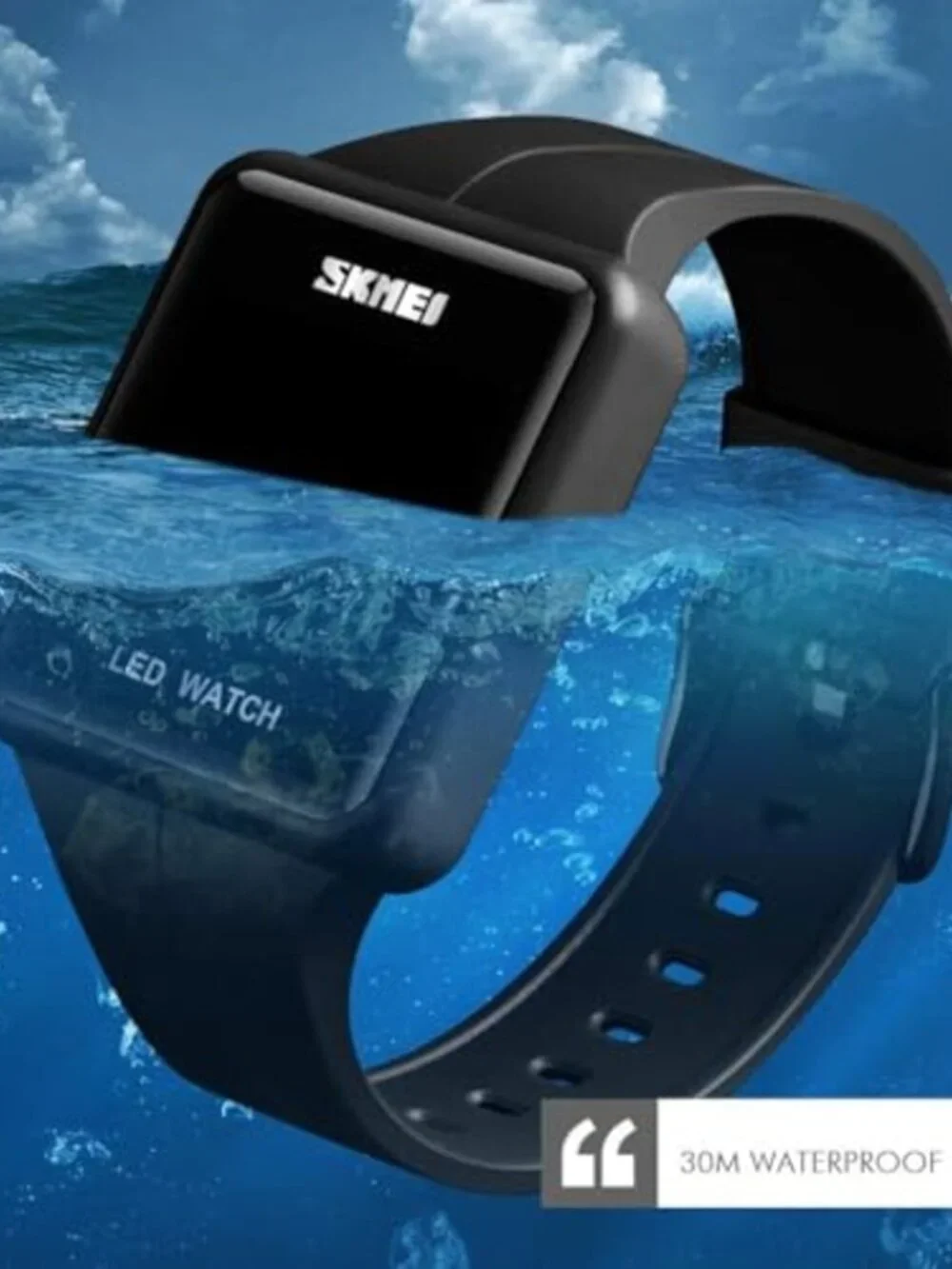 Large LED Digital Watch Easy Read Waterproof Sport Casual